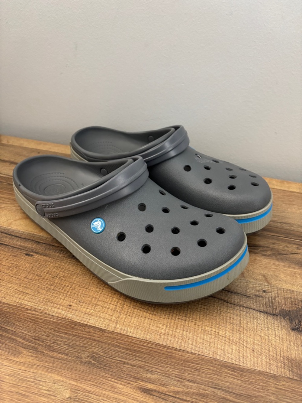 Crocs Classic Perforated Slingback Clogs Gray Men’s